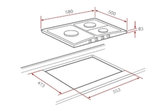Bếp gas Teka EX 6 0.1 3G chính hãng giá rẻ tại Hà Nội