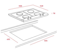 Bếp gas Teka GK LUX 75 2G AI AL chính hãng tại Hà Nội