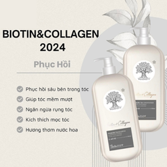 Set gội xả Biotin Collagen Voudioty 500ml chống rụng tóc, phục hồi , giảm gàu, kiểm soát dầu (bản mới 2024)
