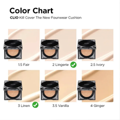 Phấn Nước CLIO Kill Cover The New Founwear Cushion SPF 50+ PA+++ (Padding Case)