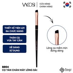 Cọ Tán Chân Mày Lông Dài Vacosi Eyebrow Angled Brush BR04 