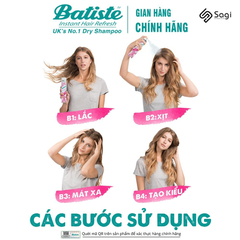 Dầu Gội Khô Batiste Shampoo Volume Giúp Làm Phồng Tóc 200ml