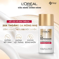 Kem Chống Nắng Loreal Mỏng Nhẹ Invisible Fluid Đỏ 50ml