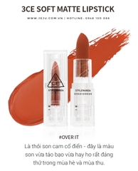 Son thỏi 3CE Soft Matte - Over It