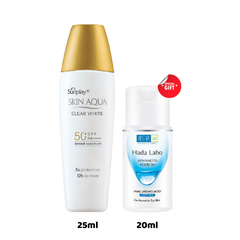 Sữa Chống Nắng Sunplay Skin Aqua Dưỡng Da Sáng Mịn 25g  Clear White SPF50+ PA++++ (tặng tẩy trang)