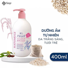 Sữa Dưỡng Thể Hatomugi Nâng Tone Và Làm Sáng Da 400ml