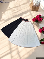 Chân váy đũi nhún cạp kèm đai UKFCV2504002