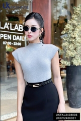 Áo Len Cao Cổ Vai Chờm UK Fashion Công Sở Nữ Thanh Lịch, Sang Trọng Vải Mềm Mịn UKFAL2408006