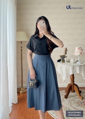 Chân Váy Xếp Ly UK Fashion chân váy xòe đơn giản, Thanh Lịch, Nữ Tính cho quý công công sở, dễ phối đồ UKCV2310002