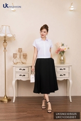Chân Váy Xếp Ly UK Fashion chân váy xòe đơn giản, Thanh Lịch, Nữ Tính cho quý công công sở, dễ phối đồ UKCV2310002