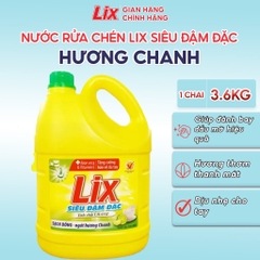 Nước Rửa Chén Lix Siêu Sạch Can 3.6Kg