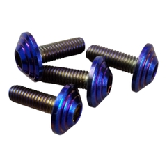 4 con ốc inox xanh titan thái 5ly 1,5 Inox Proty gắn dàn áo , mão chắn gió xe Winner X