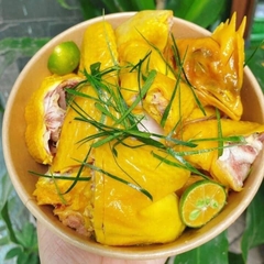 ( Tem vàng ) Gà ủ muối nguyên con có đầu mề ( size 1kg - 1.2kg )