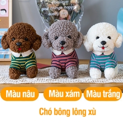 Thú nhồi bông chó bông lông xù cute 23cm