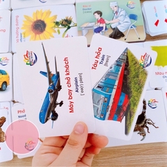 Thẻ học thông minh song ngữ cho bé 16 chủ đề 416 thẻ
