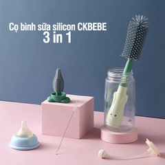 Cọ bình sữa silicon 3 in 1 Ck Bebe
