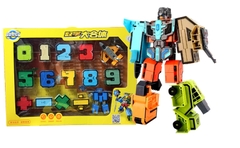 Đồ chơi lắp ghép chữ cái và số biến hình siêu nhân