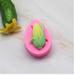 000292K13_Khuôn Silicone Rau Củ Trái Bắp Có Lá làm thạch rau câu