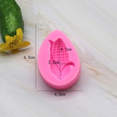000292K13_Khuôn Silicone Rau Củ Trái Bắp Có Lá làm thạch rau câu