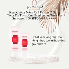 Kem Chống Nắng Cell Fusion C Nâng Tông Da Tuýp 50ml Brightening Tone Up Sunscreen 100 SPF50+/ PA ++++