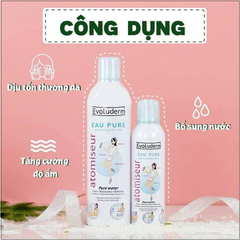 Xịt Khoáng Evoluderm Atomiseur Eau Pure Dưỡng Ẩm Cấp Nước & Làm Dịu Da 400ml