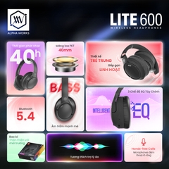 Tai Nghe Chụp Tai ALPHA WORKS LITE 600 - Hàng Chính Hãng PGI