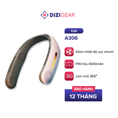 Quạt Đeo Cổ Dizigear A306, Dung lượng Pin 4000mAh - Hàng Chính Hãng Bảo hành 12 tháng