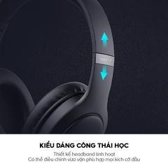 Tai Nghe Headphone Bluetooth HAVIT H633BT, Kiểu Dáng Công Thái Học, Đèn Led RGB, Nghe Đến 22H - Chính Hãng BH 12 Tháng