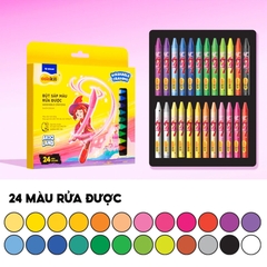 Hộp Bút Sáp Màu Rửa Được Colorkit 24 Màu SWCR-C003/AK