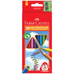 Bút Chì Màu Faber-Castell 11653820 Junior Triangular 20 Màu Kèm Gọt