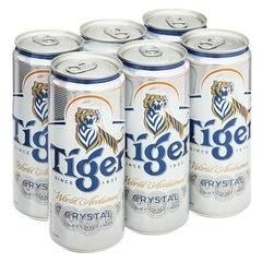Bia Tiger Crystal 330ml (4.6%) (Bạc)