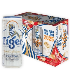 Bia Tiger Crystal 330ml (4.6%) (Bạc)
