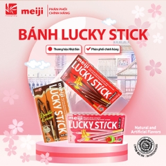 Bánh Que Lucky Vị Socola/Dâu/Socola & Cà Phê Meiji Chocolate/Strawberry Stick/Chocolate & Coffee 38g/45g Nhật Bản