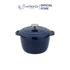 Nồi gang thành cao Oceno 20cm màu xanh navy