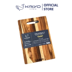 Thớt gỗ teak vân ngang Kaiyo hình chữ nhật 30 x 20 x 1,4cm