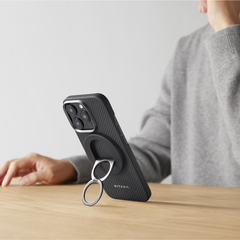 Ốp lưng iPhone 16 Pro Max - PITAKA Ultra-Slim - Black/Grey - KI1601PMA