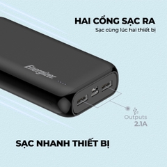 Sạc dự phòng Energizer 20,000mAh /3.7V Li-Polymer - UE20010BK