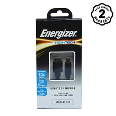 Cáp Energizer HT Type C3.0 Micro 1.2m màu đen - C11C3MCGBK4
