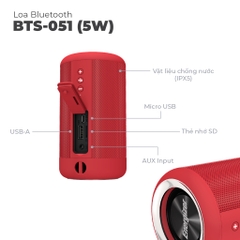 [Hàng Likenew/ Box thay thế] Loa di động bluetooth BTS-051