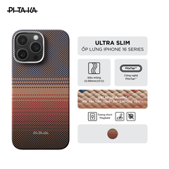 Ốp lưng iPhone 16 Pro / 16 Pro max - PITAKA Ultra-Slim (with PitaTap) - Sunset
