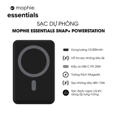 Sạc dự phòng mophie Essentials Snap+ powerstation 10,000mAh