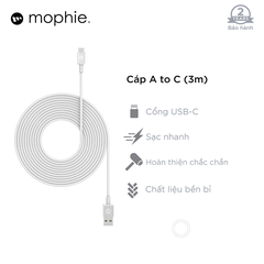 Cáp USB-A to USB-C Mophie 3M