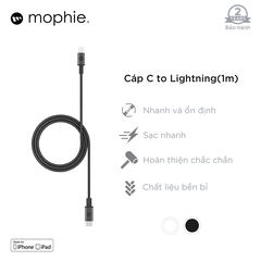 Cáp USB-C to Lightning Mophie 1M