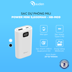 Sạc dự phòng MiLi Power Mini 9,600mAh/3.7V - HB-M09