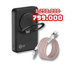 Sạc dự phòng 9FIT Pro Mag 10,000mAh /3.85V Li-Polymer Tặng Cáp từ tính tự cuộn 9FIT USB-C to USB-C 1M