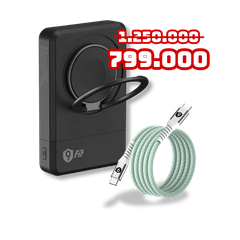 Sạc dự phòng 9FIT Pro Mag 10,000mAh /3.85V Li-Polymer Tặng Cáp từ tính tự cuộn 9FIT USB-C to USB-C 1M
