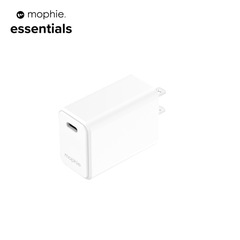 Combo sạc nhanh 30w Mophie Essentials cốc 1 cổng C và dây cáp c to lightning 1M - Trắng