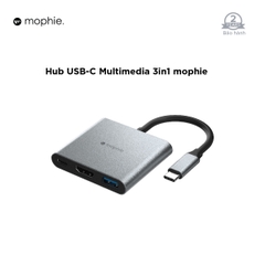 Hub chuyển đổi USB-C mophie 3in1 - Gray - 409912327