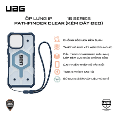 Ốp lưng iPhone 17 Pro / Pro max (kèm dây đeo) - UAG Pathfinder Clear Magsafe