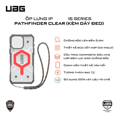 Ốp lưng iPhone 17 Pro / Pro max (kèm dây đeo) - UAG Pathfinder Clear Magsafe